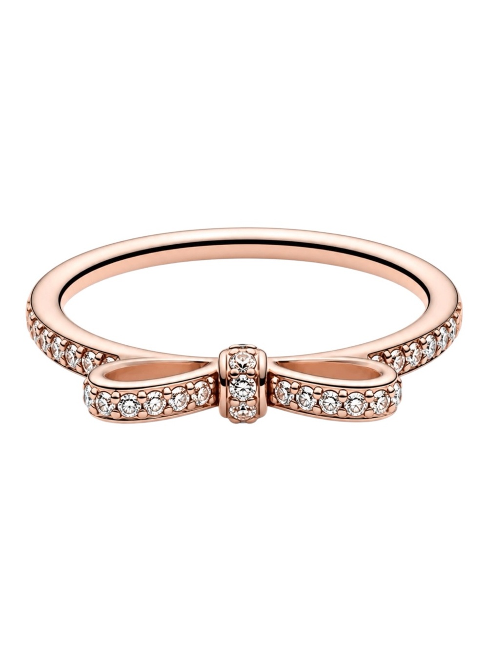 🎀 Authentic Pandora Sparkling Bow Ring – Pandora Rose – Size 58 (US 8.5) 🎀